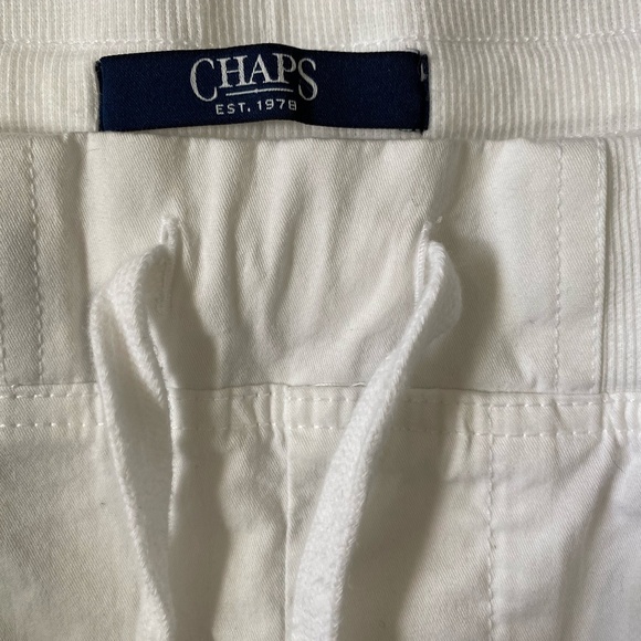Chaps Women's White Cotton Drawstring Waist Capri Pants. Sz 3X - Picture 4 of 15